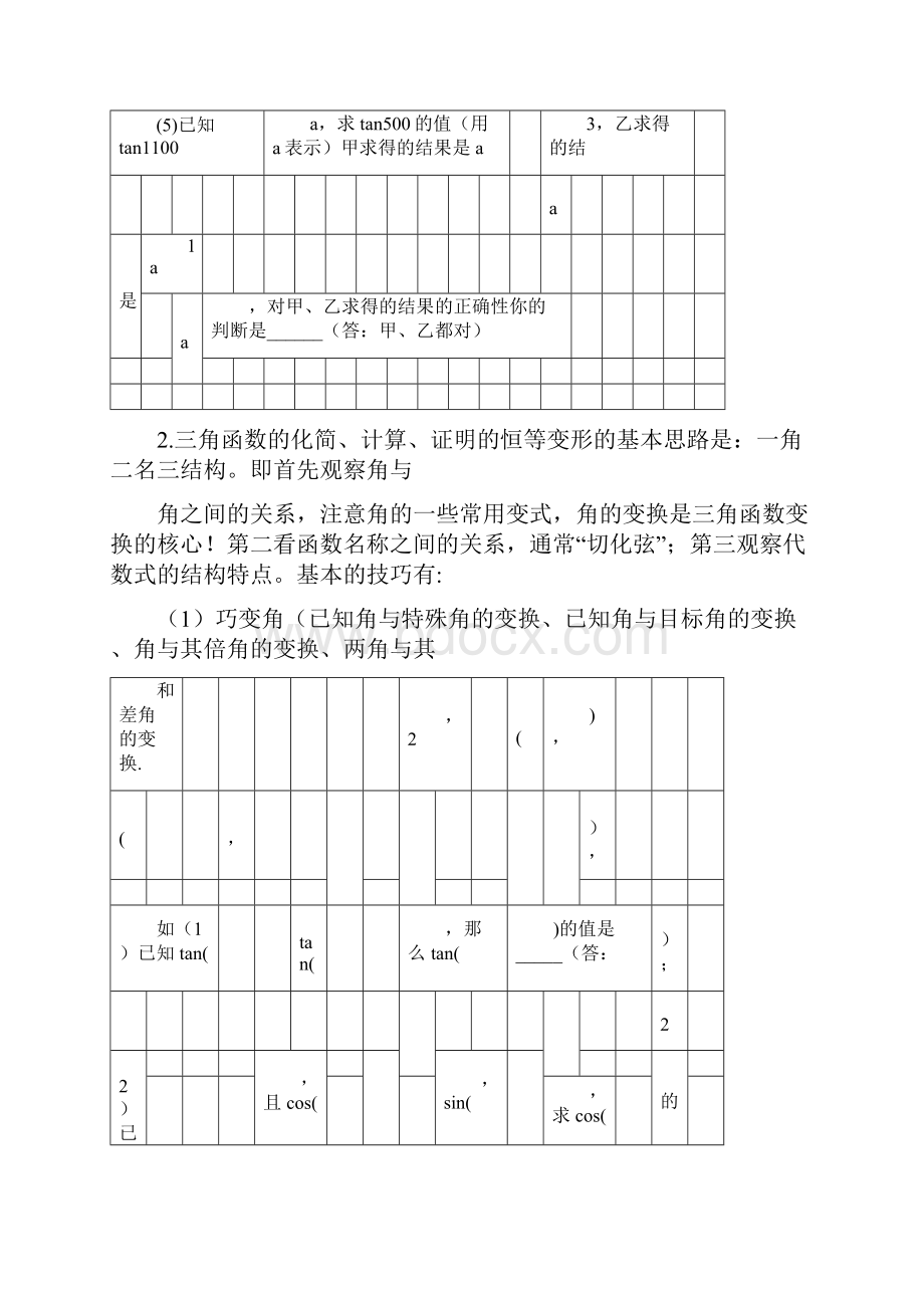 三角恒等变换和解三角形题型总结有参考答案.docx_第3页