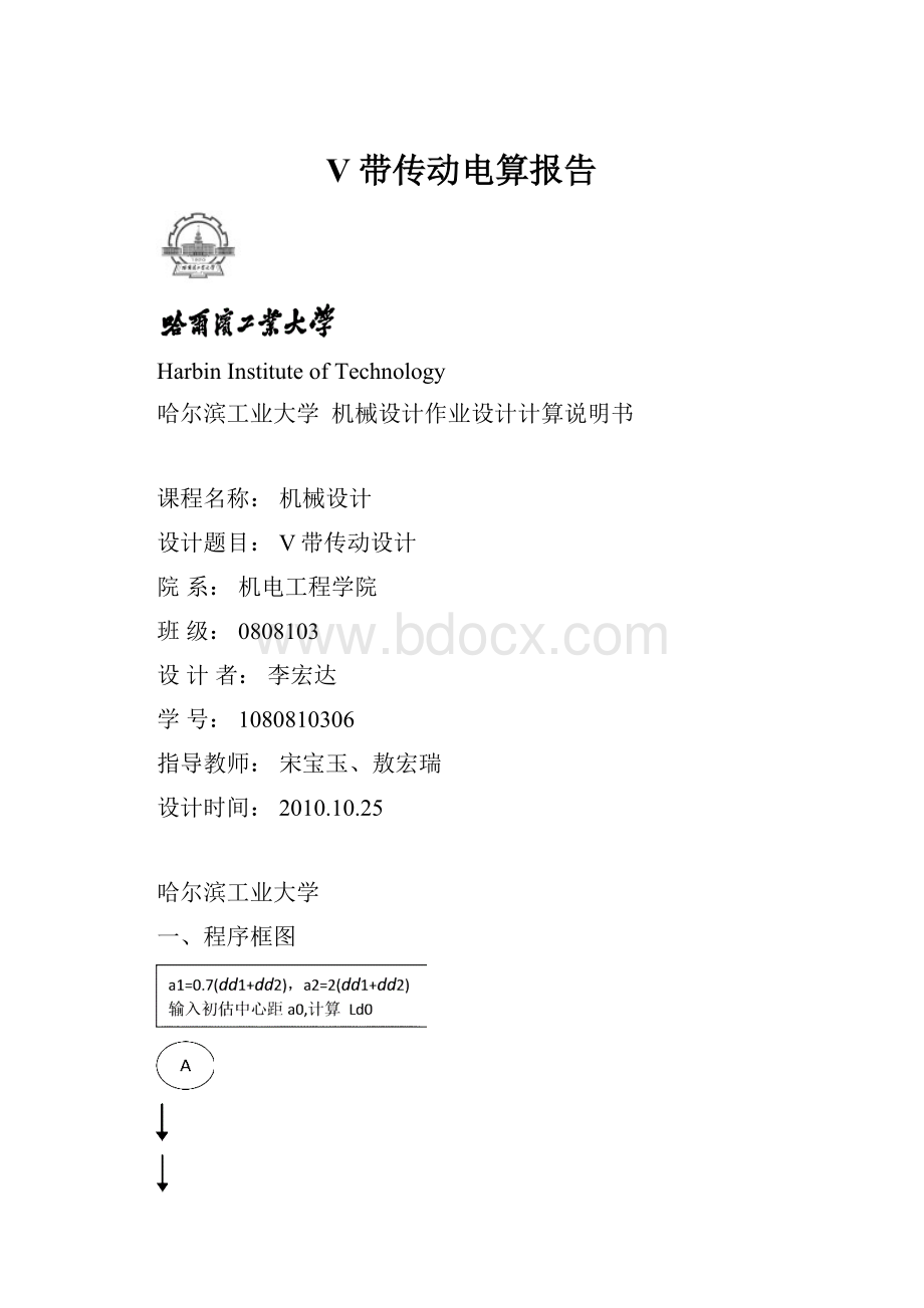 V带传动电算报告.docx_第1页