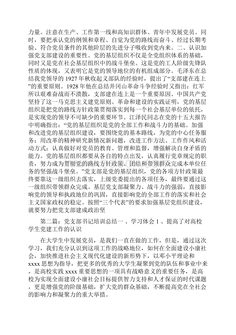 党支部书记培训总结精选多篇.docx_第3页