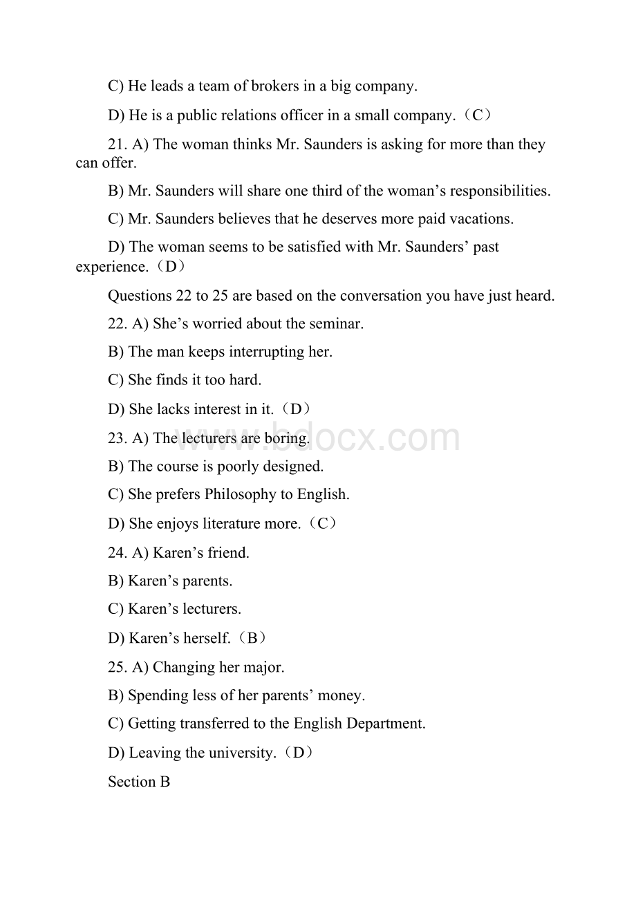 大学英语四级听力试题+答案+原文.docx_第3页