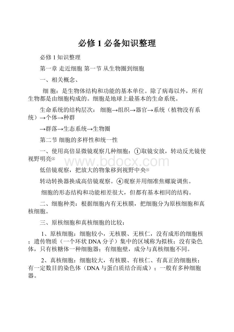 必修1 必备知识整理.docx_第1页