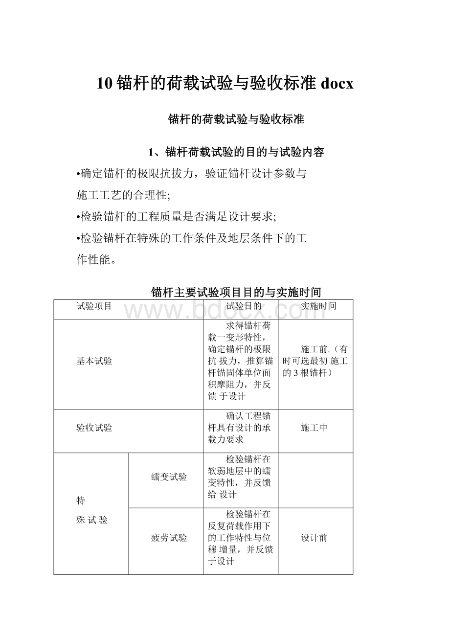 10锚杆的荷载试验与验收标准docx.docx_第1页