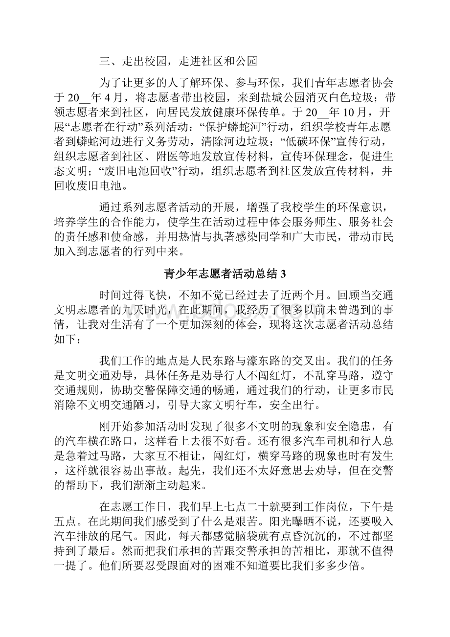 青少年志愿者活动总结精选5篇.docx_第3页