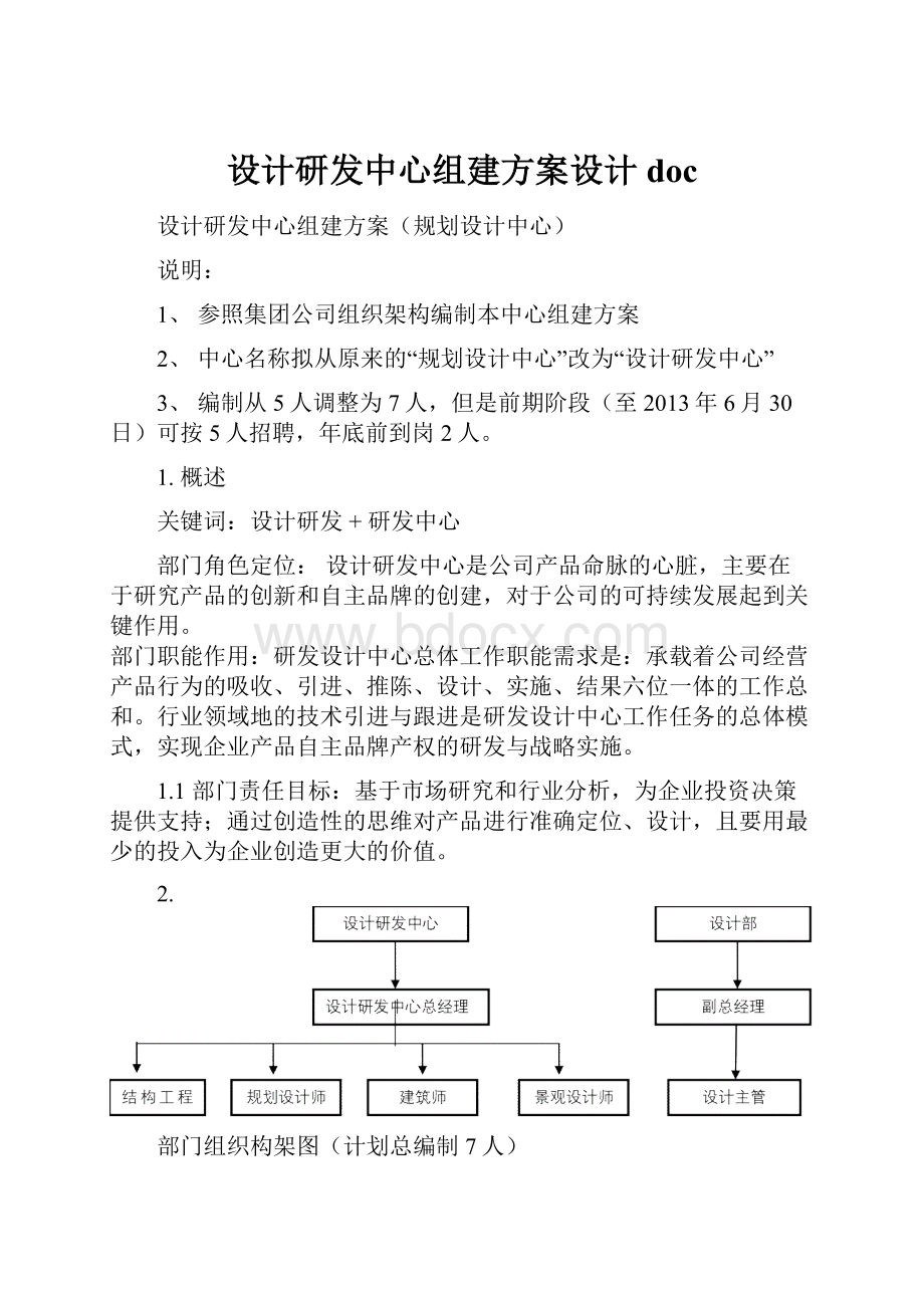 设计研发中心组建方案设计doc.docx