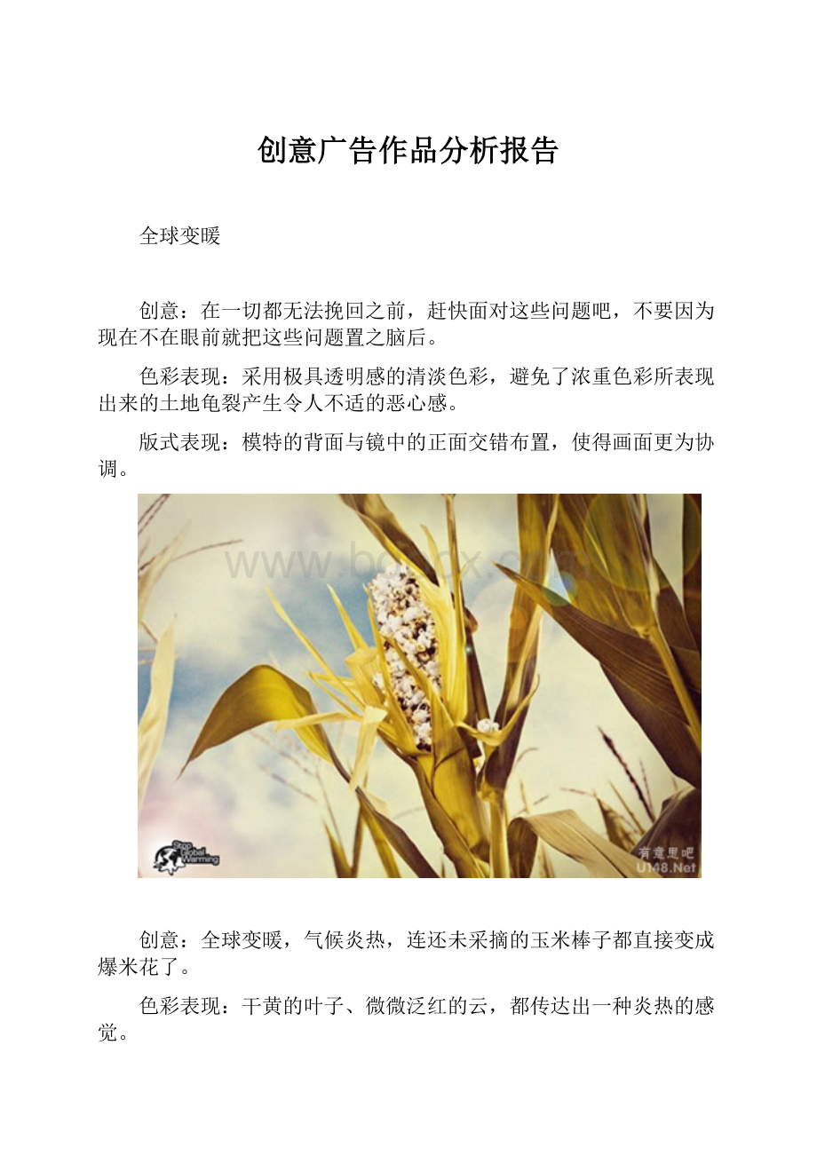 创意广告作品分析报告.docx