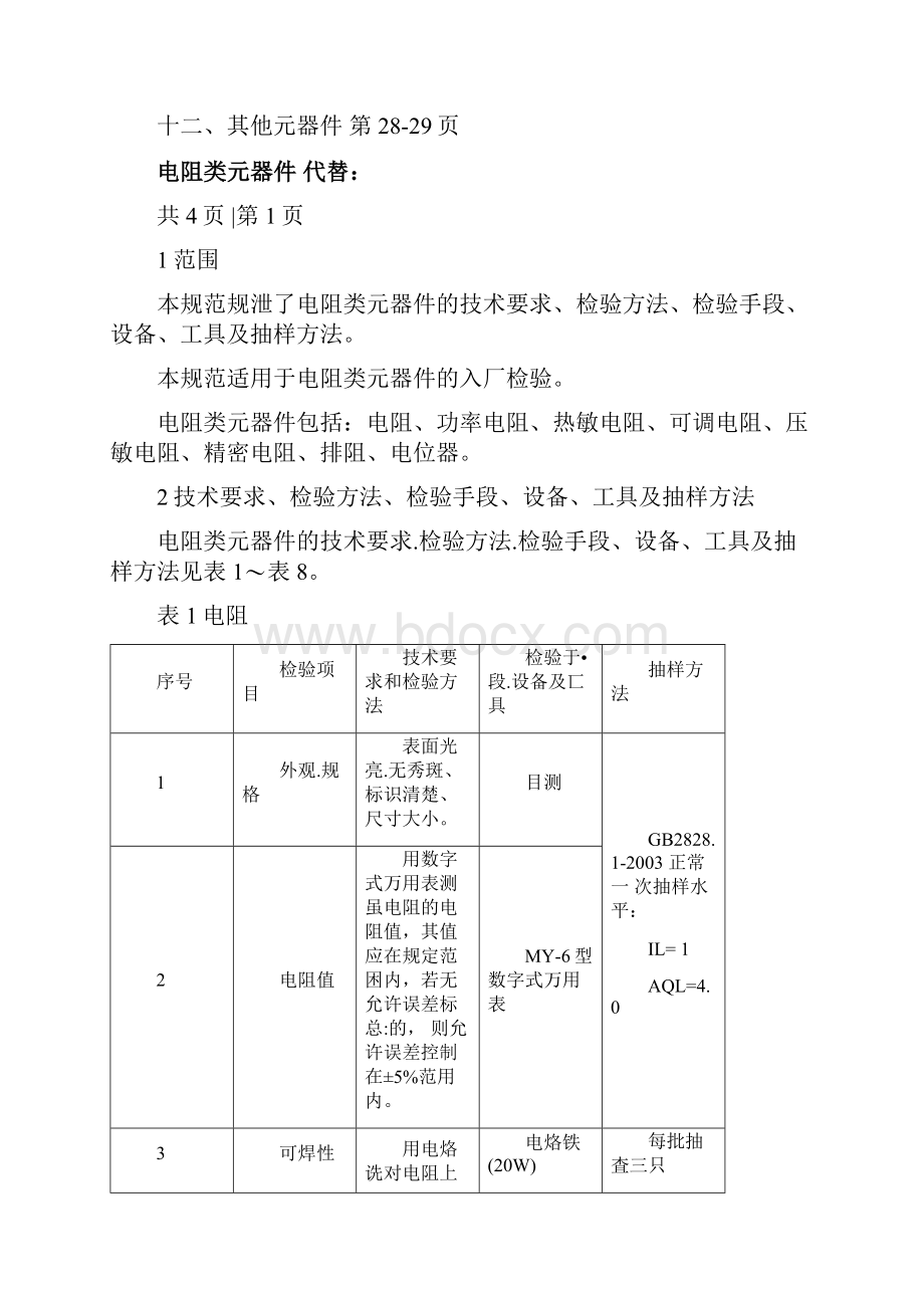 电子元器件进厂检验规范汇编.docx_第2页