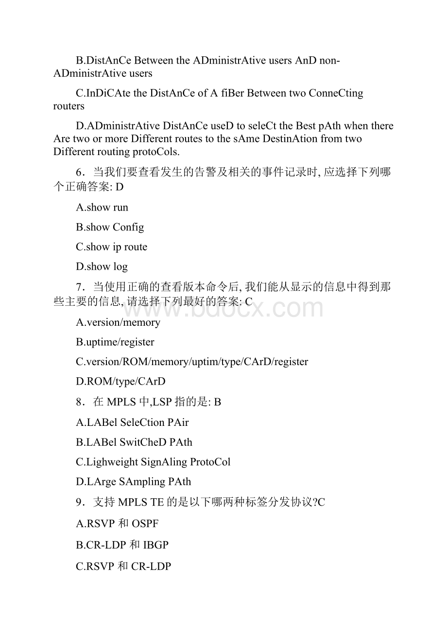 最新版精选网络工程师必考经典考试复习题库388题含答案.docx_第2页