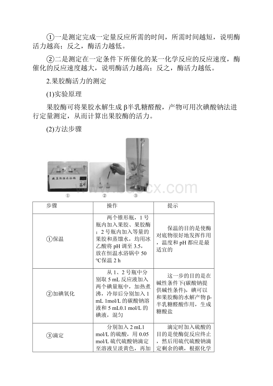 高中生物第2章酶技术第6课时酶活力的测定同步备课教学案北师大版.docx_第2页