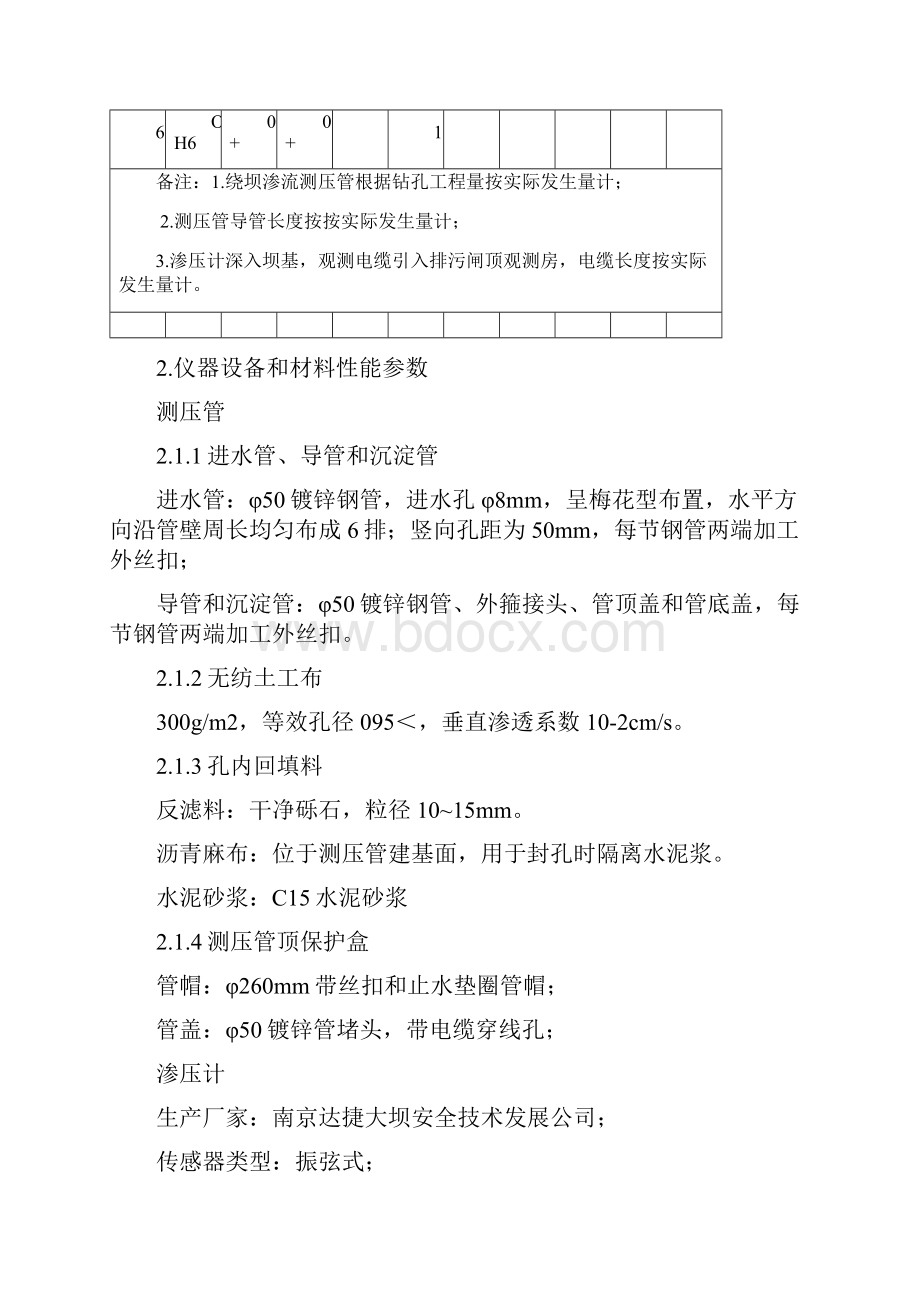 渗压计及测压管施工方案.docx_第3页