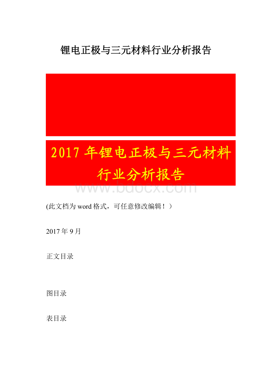 锂电正极与三元材料行业分析报告.docx_第1页