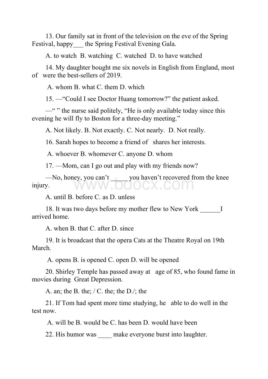 陕西省西北工业大学附属中学届高三第六次模拟英语试题.docx_第3页