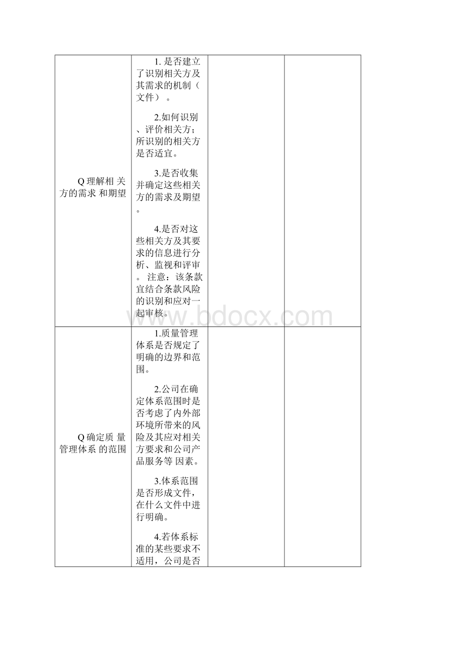 最新版质量管理体系内审检查表.docx_第2页