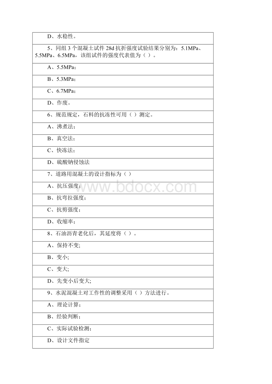 公路检测工程师材料试验科目考试题.docx_第2页