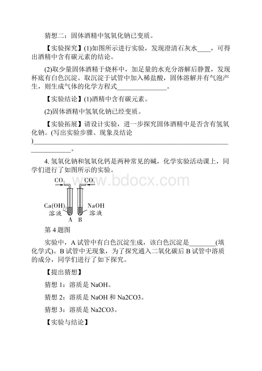 最新中考化学专题复习训练专题五 实验探究题.docx_第3页