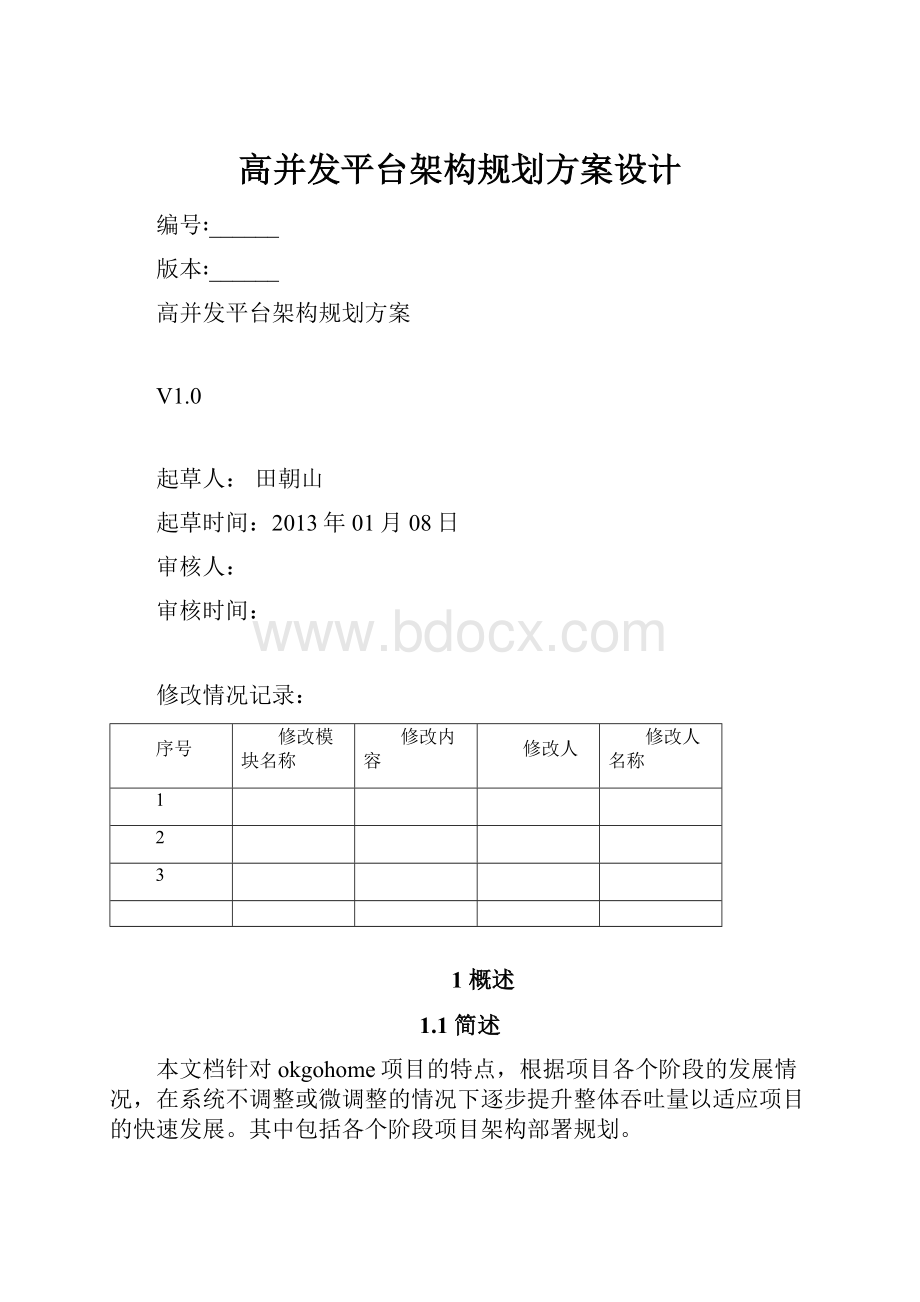 高并发平台架构规划方案设计.docx_第1页