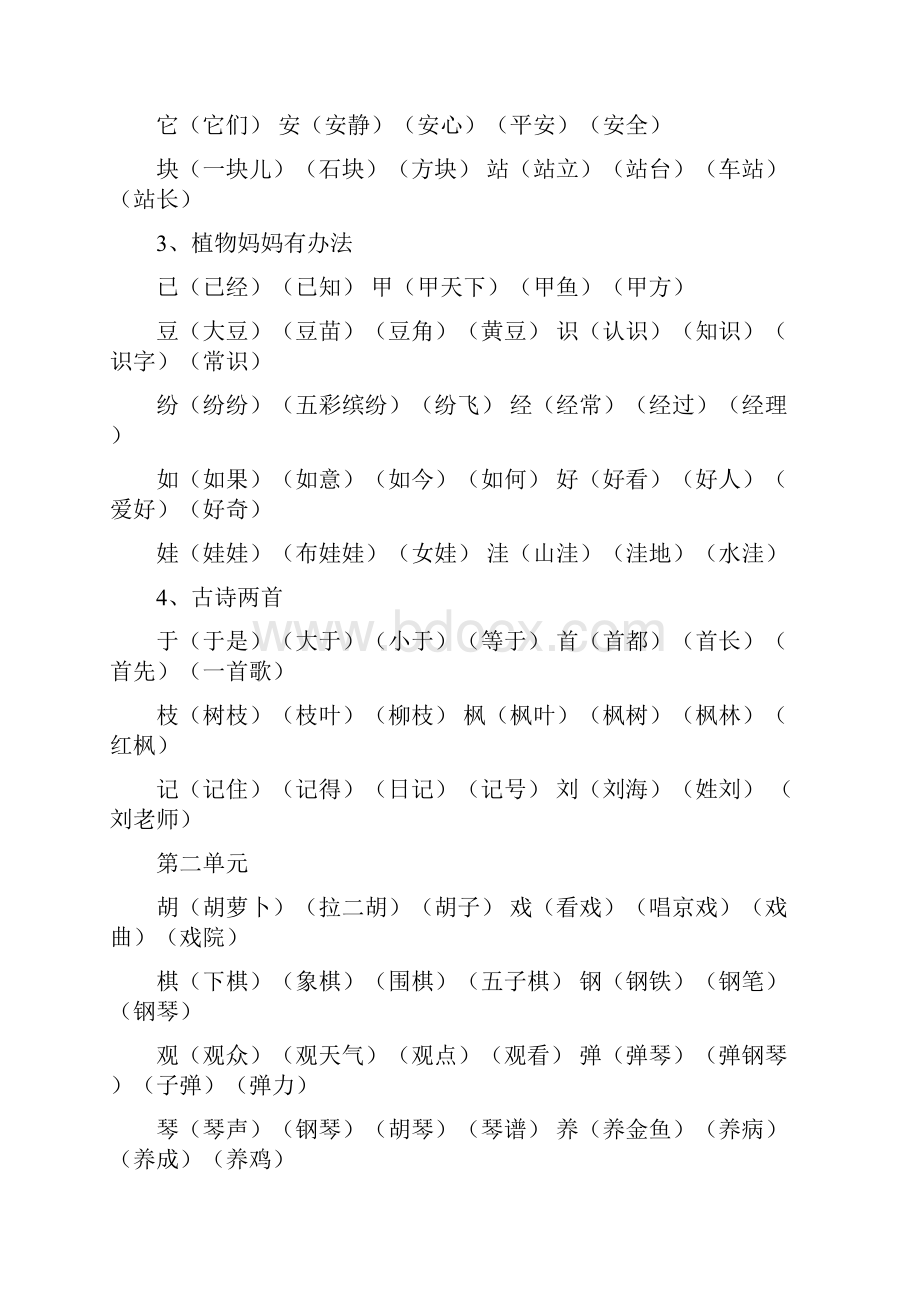 人教版二年级上册生字表.docx_第2页