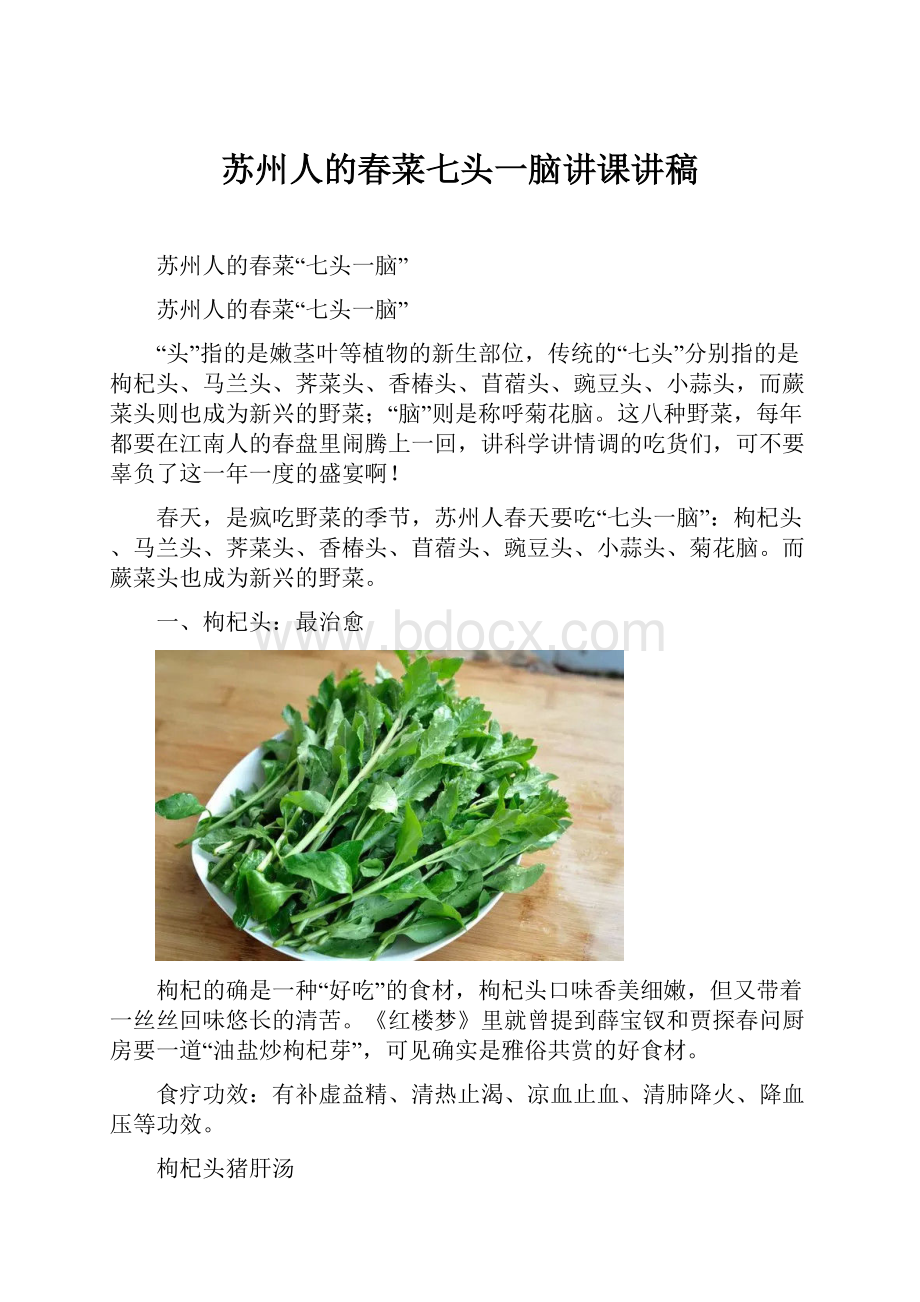 苏州人的春菜七头一脑讲课讲稿.docx_第1页