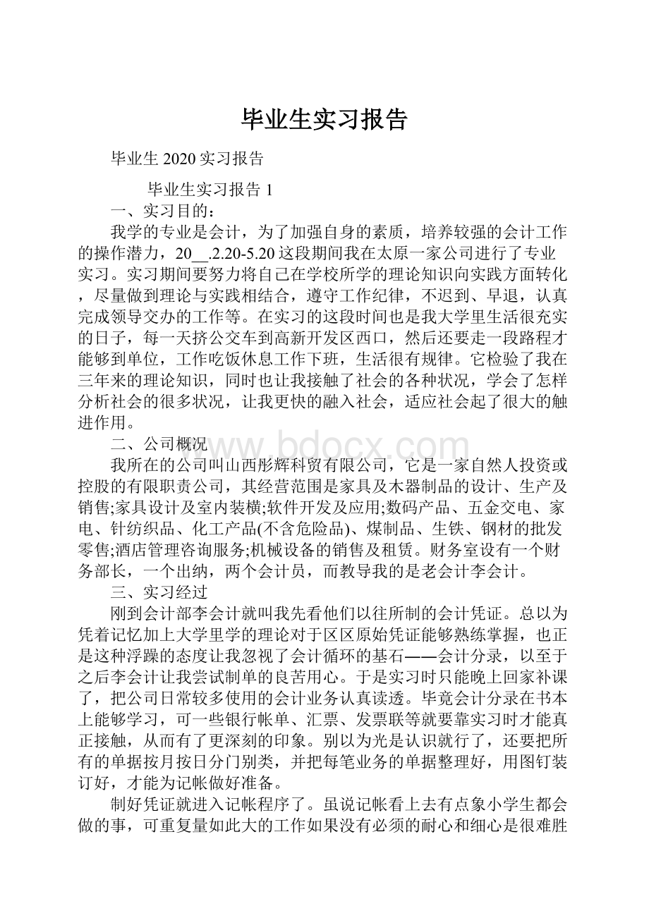 毕业生实习报告.docx_第1页