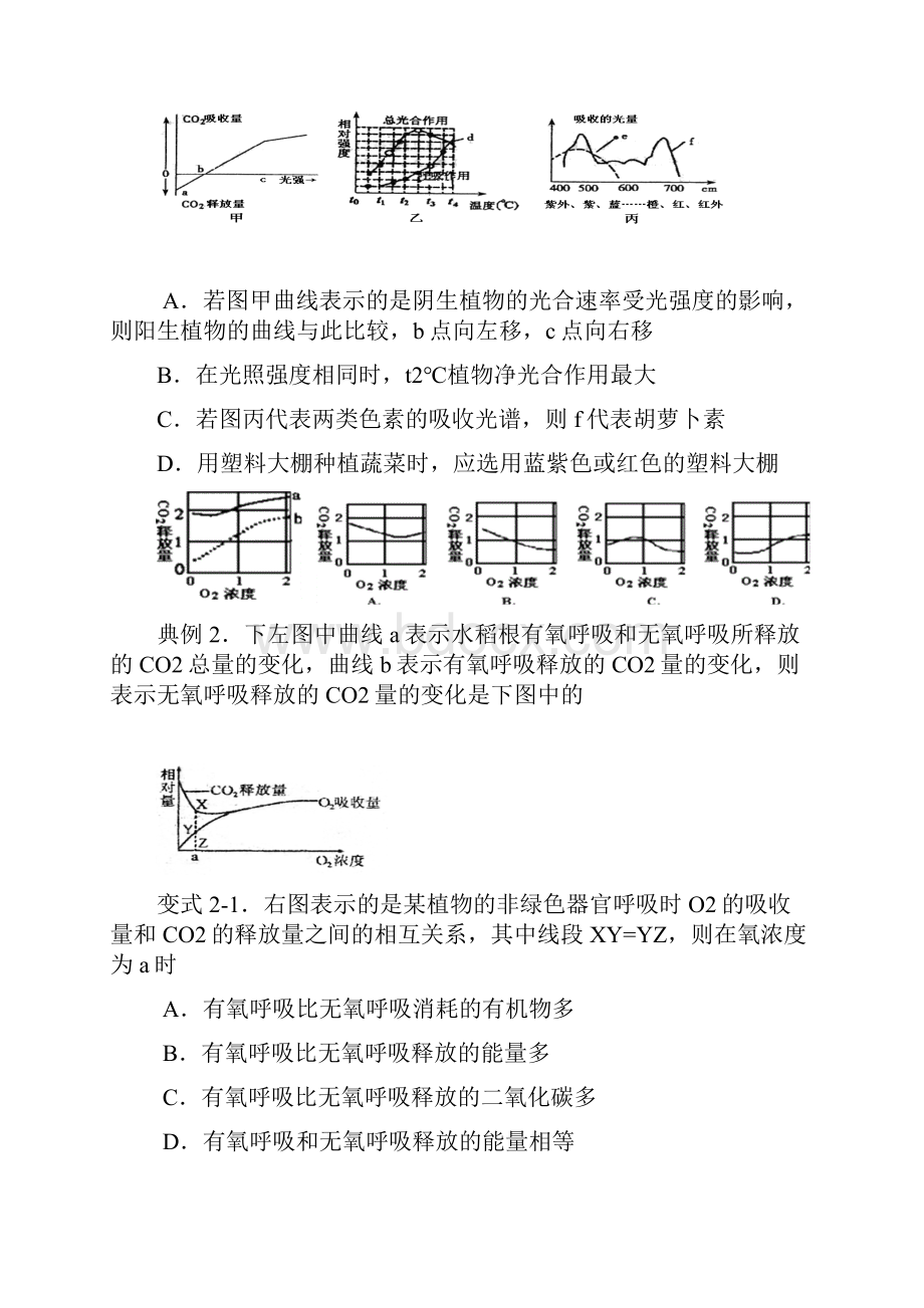 完整word版高考生物光合作用和呼吸作用专题训练含答案.docx_第2页