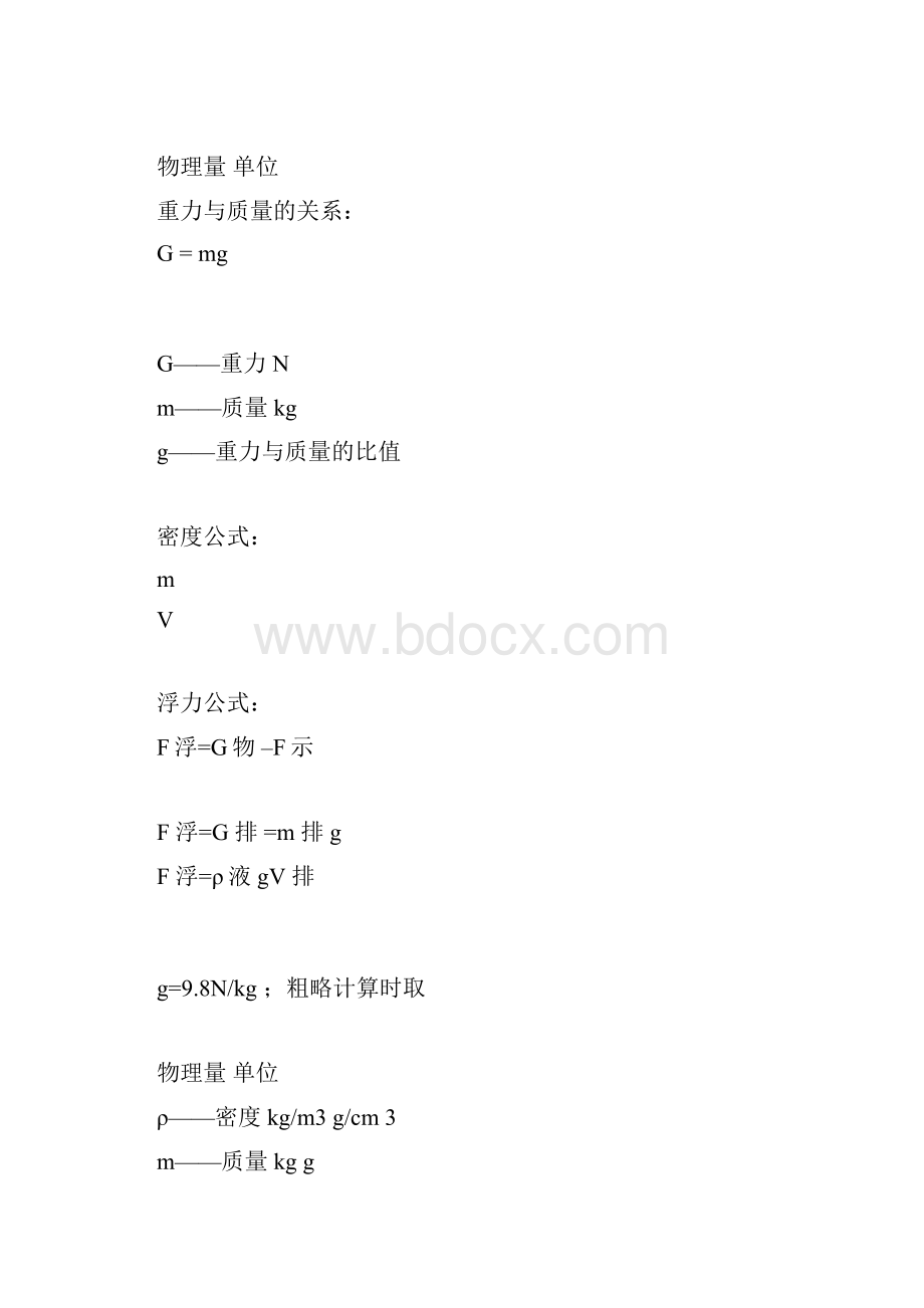 初中物理公式总结大全.docx_第2页