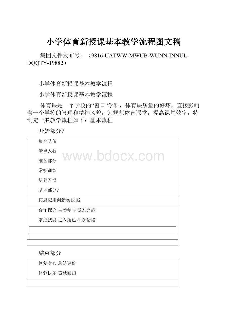 小学体育新授课基本教学流程图文稿.docx