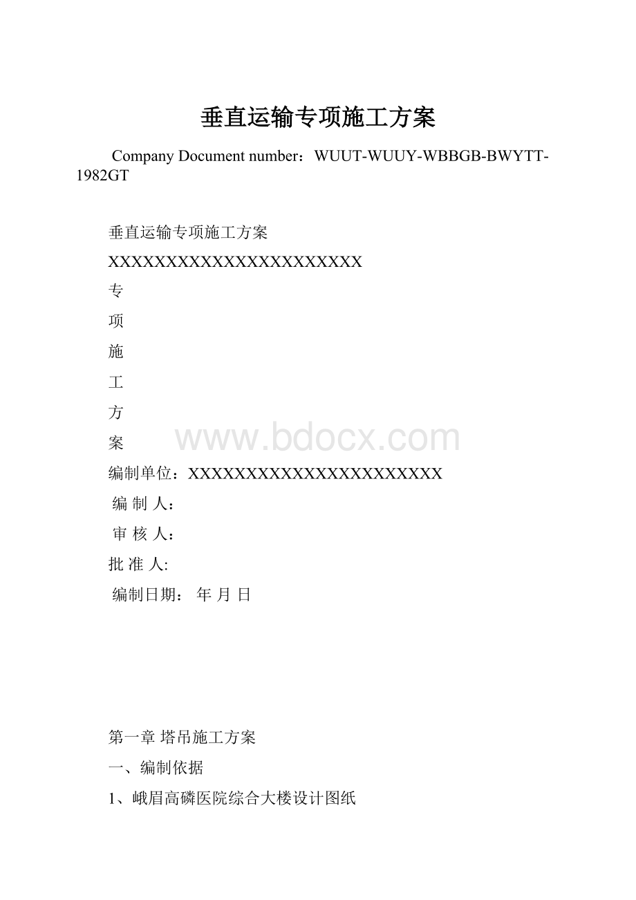 垂直运输专项施工方案.docx