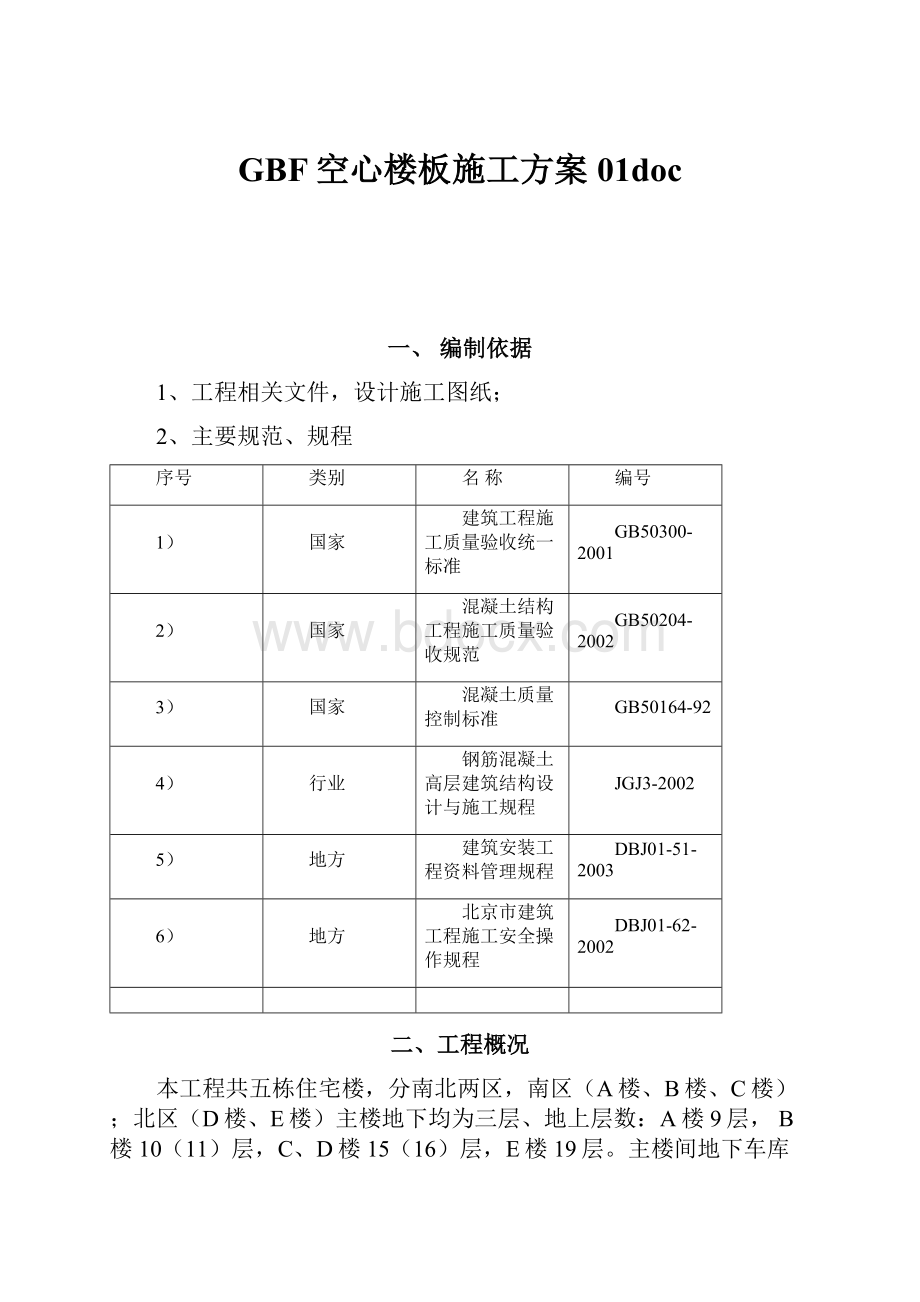 GBF空心楼板施工方案01doc.docx_第1页