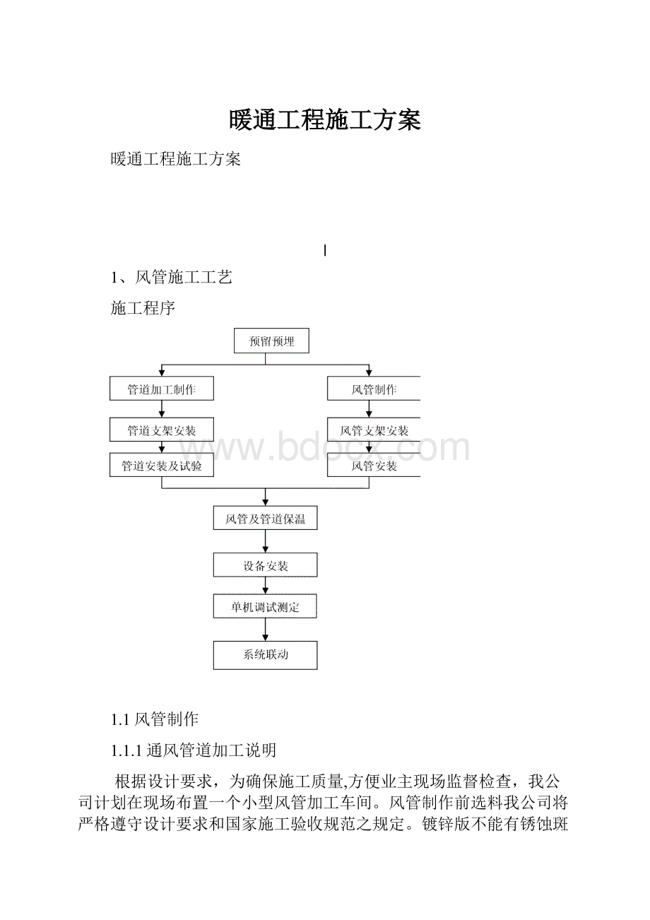 暖通工程施工方案.docx