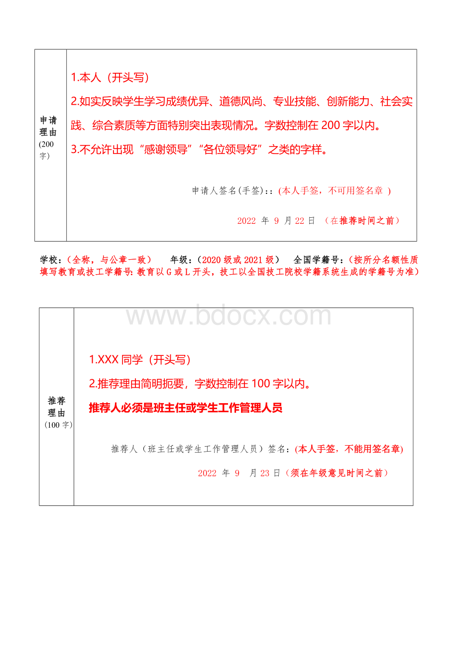 职业技能大赛：2021—2022学年中等职业教育国家奖学金申请审批表（参考格式）.doc_第2页