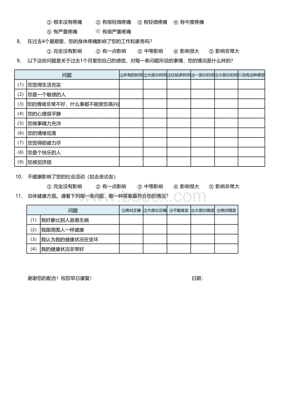 简明健康状况量表(SF-36).xlsx_第2页