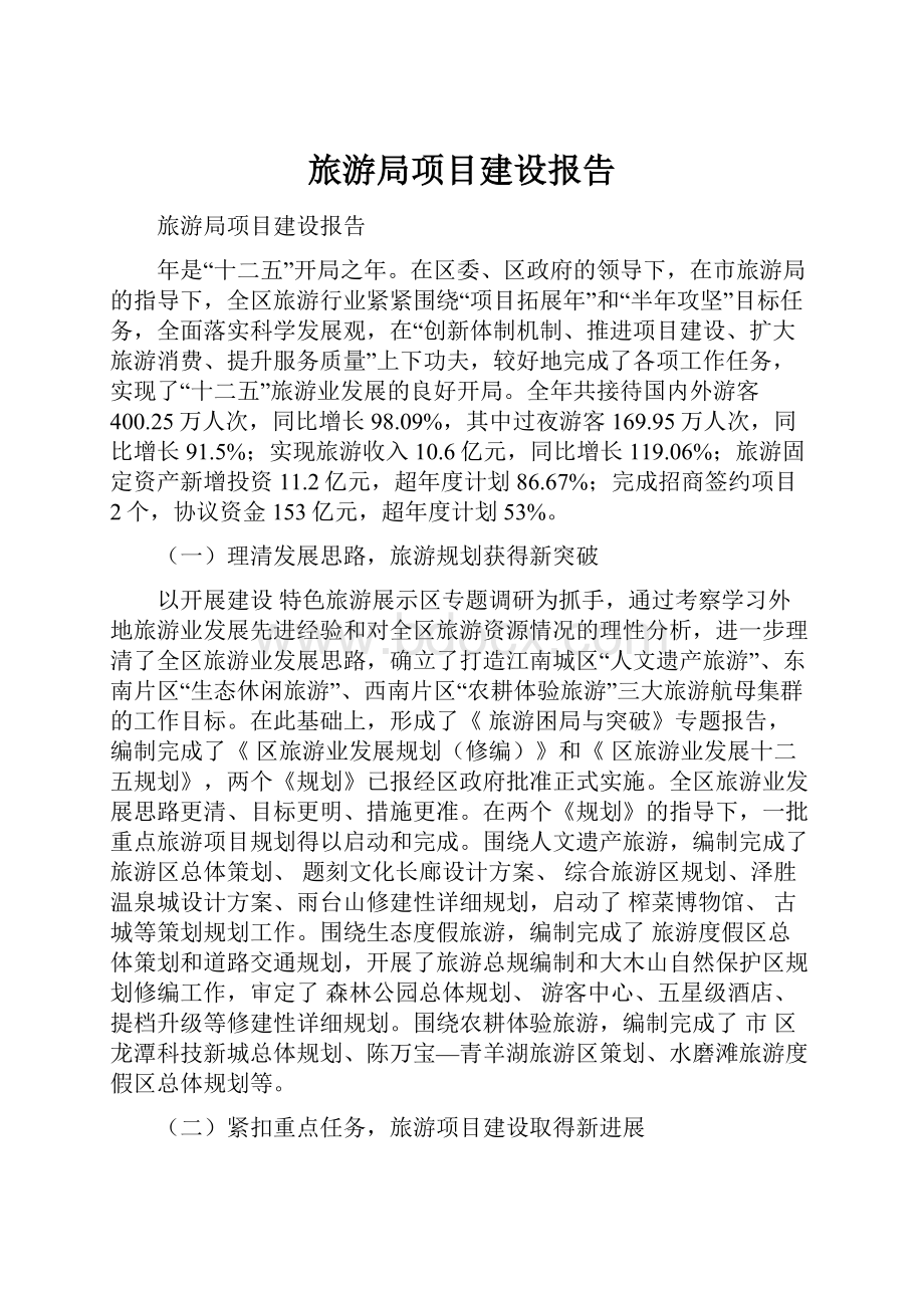 旅游局项目建设报告.docx_第1页