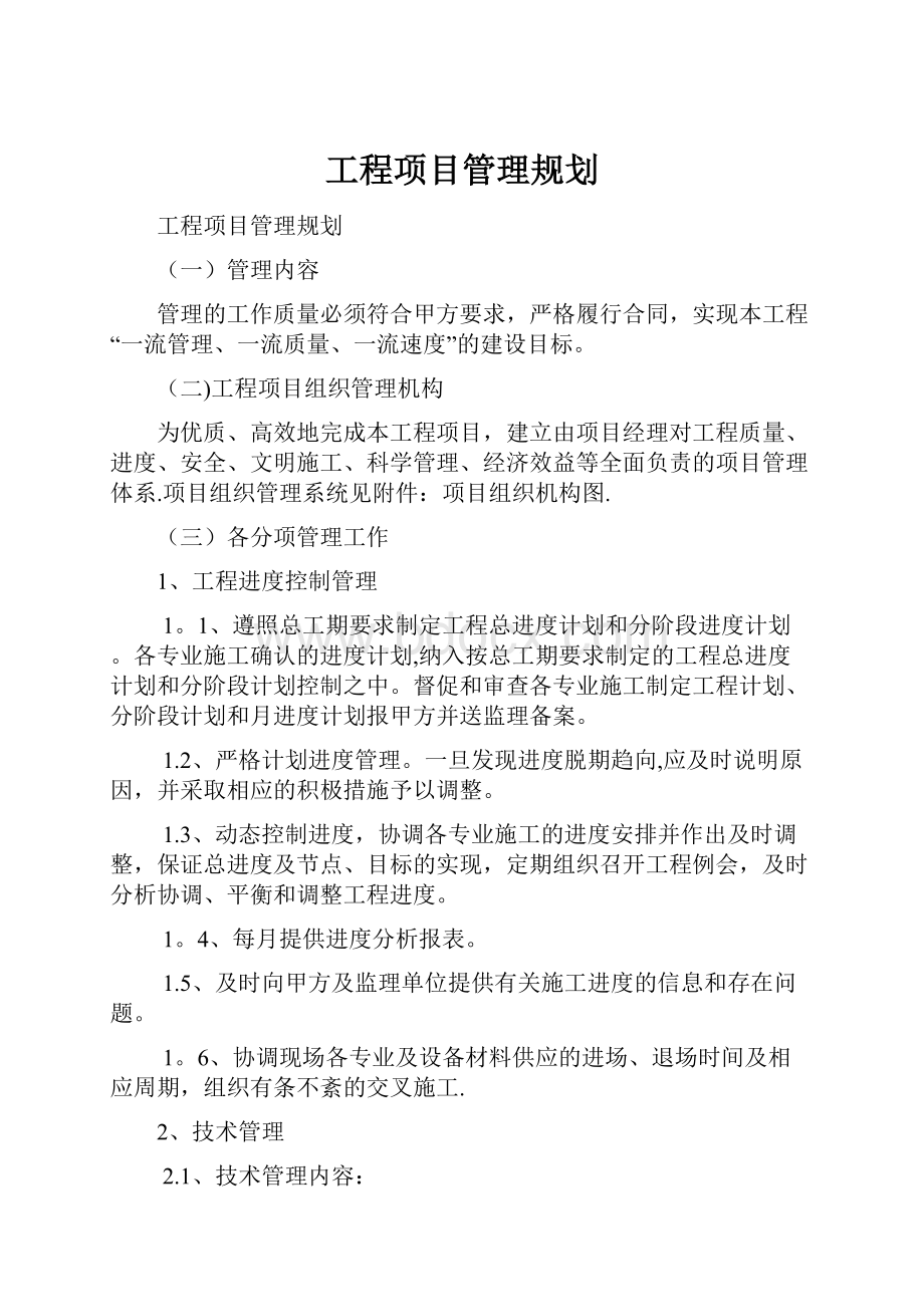 工程项目管理规划.docx