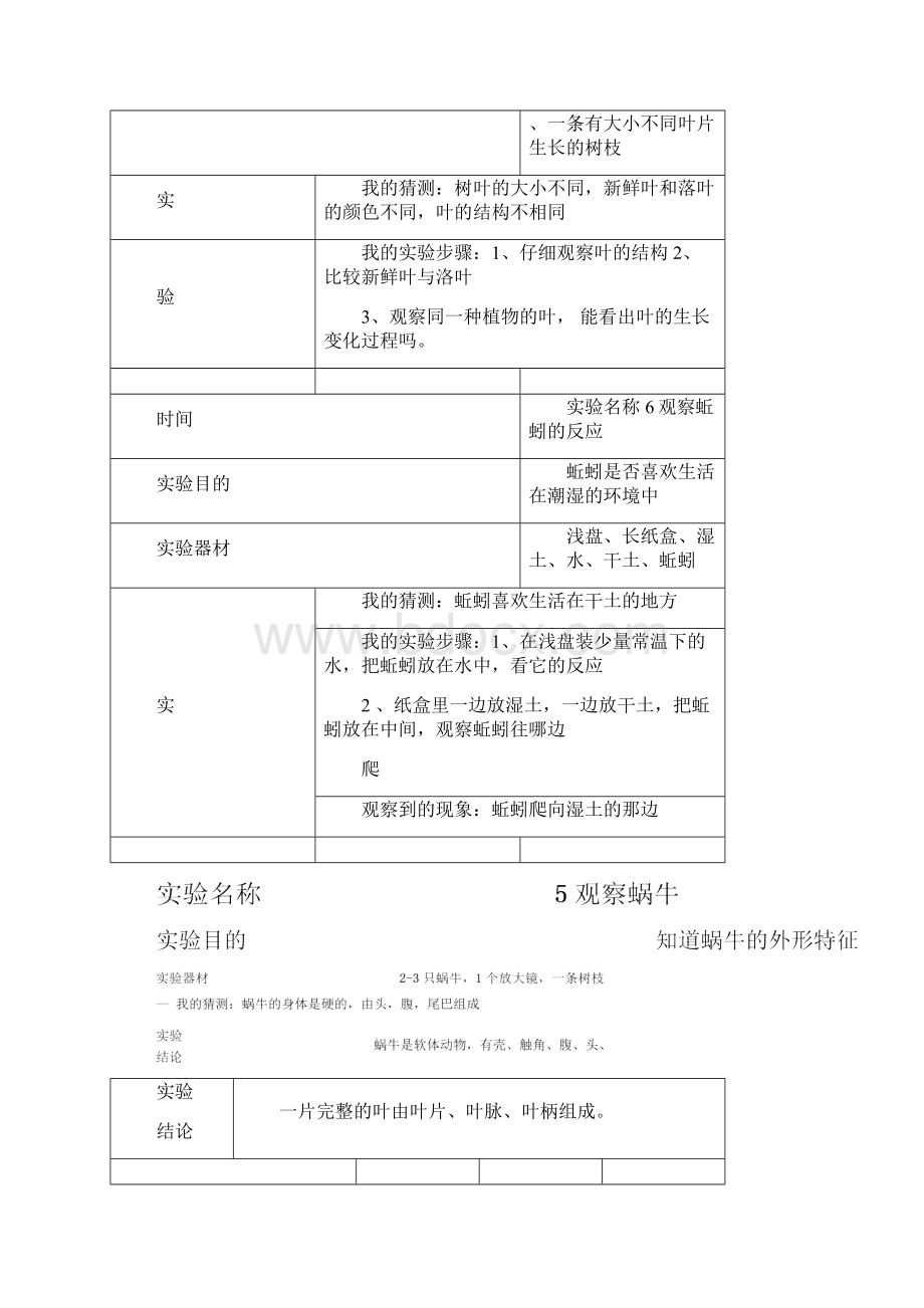 教科版三年级上册科学实验报告单20个.docx_第3页