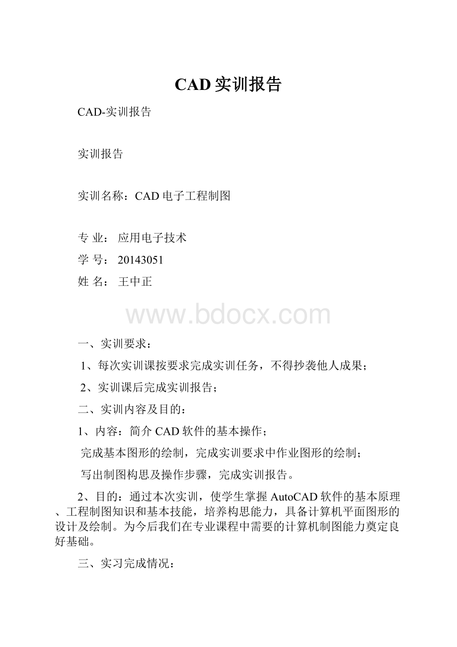 CAD实训报告.docx_第1页