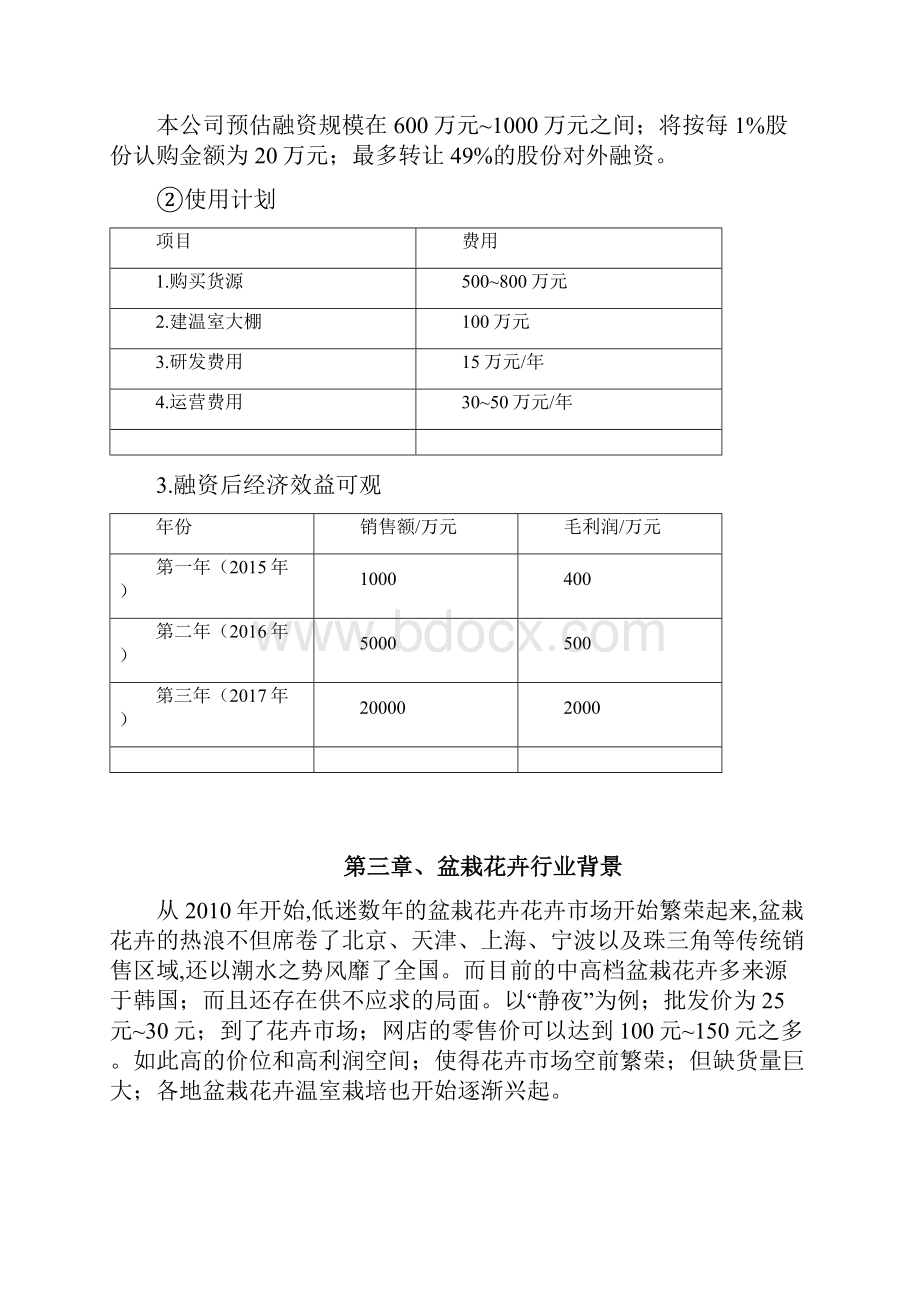 中高端盆栽花卉网站融资经营项目商业计划书确任稿.docx_第2页