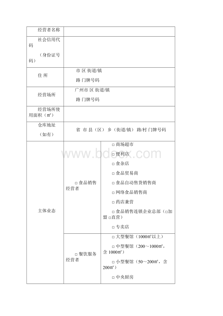 《食品经营许可证》新办申请书.docx_第3页