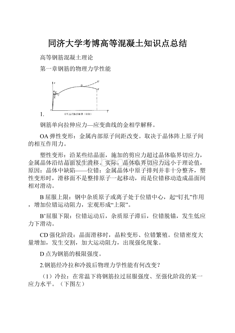 同济大学考博高等混凝土知识点总结.docx