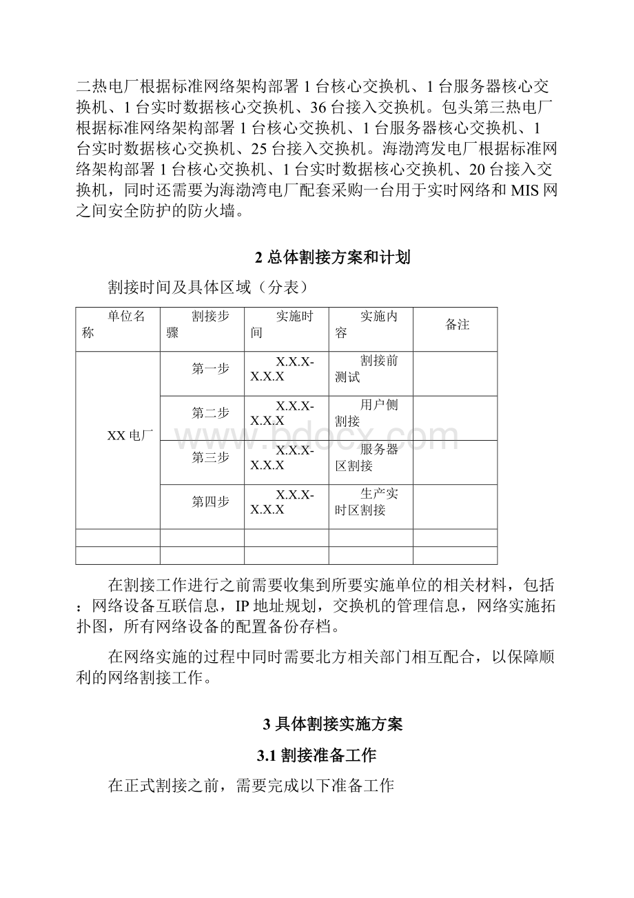 XX项目割接方案模板.docx_第3页