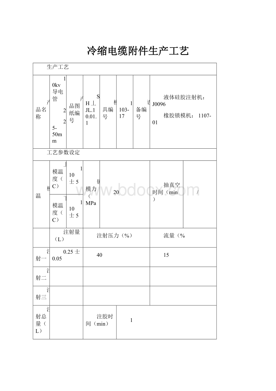 冷缩电缆附件生产工艺.docx_第1页