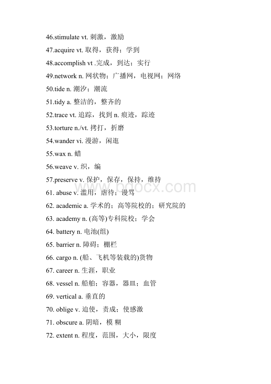 大学英语四级考试700个高频词汇.docx_第3页