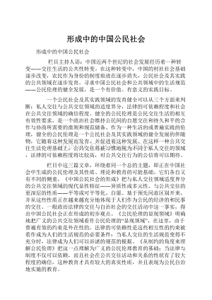 形成中的中国公民社会.docx