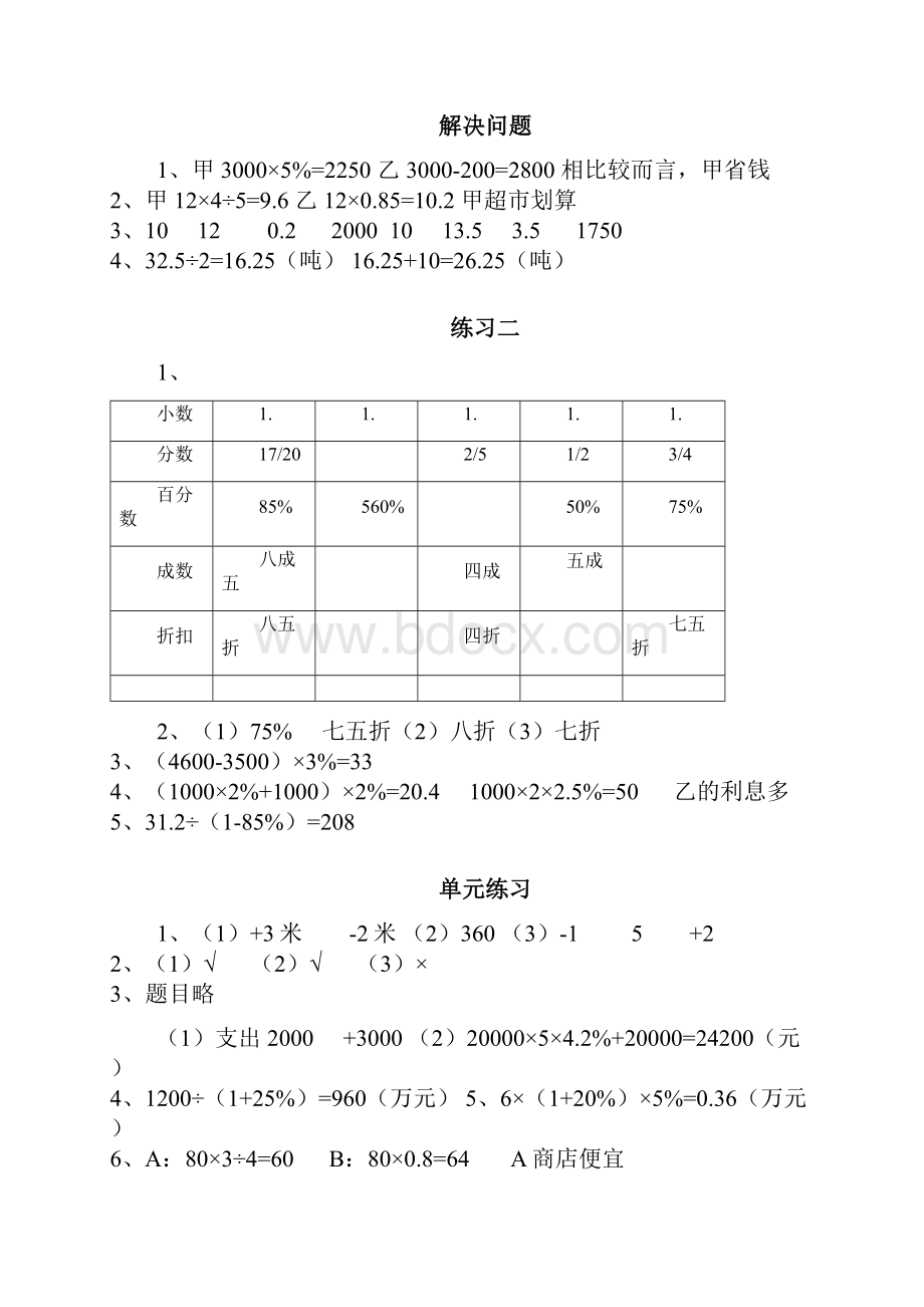 人教版六年级下册数学作业本可编辑修改word版.docx_第3页