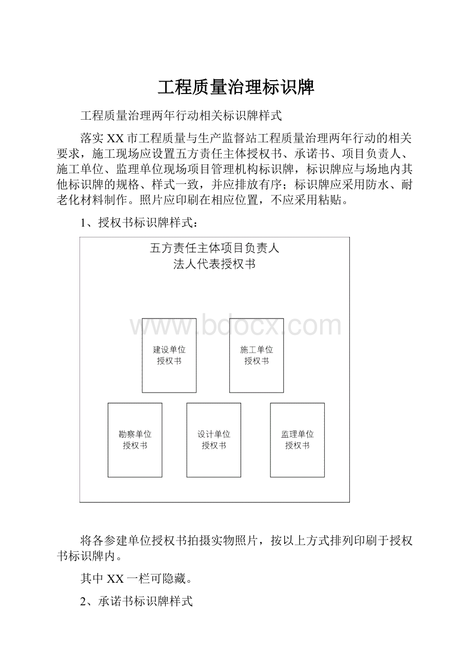 工程质量治理标识牌.docx_第1页