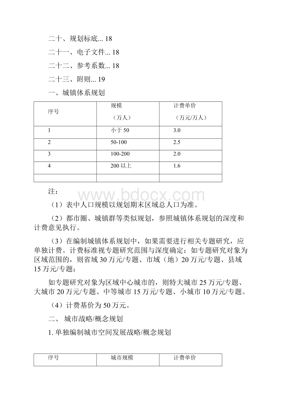 城市规划项目类型和各自收费标准DOC.docx_第2页