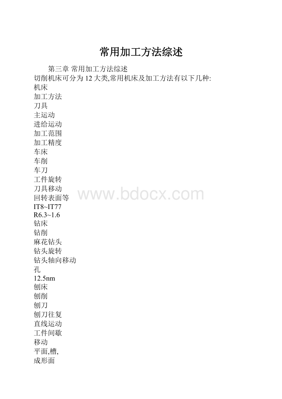 常用加工方法综述.docx_第1页