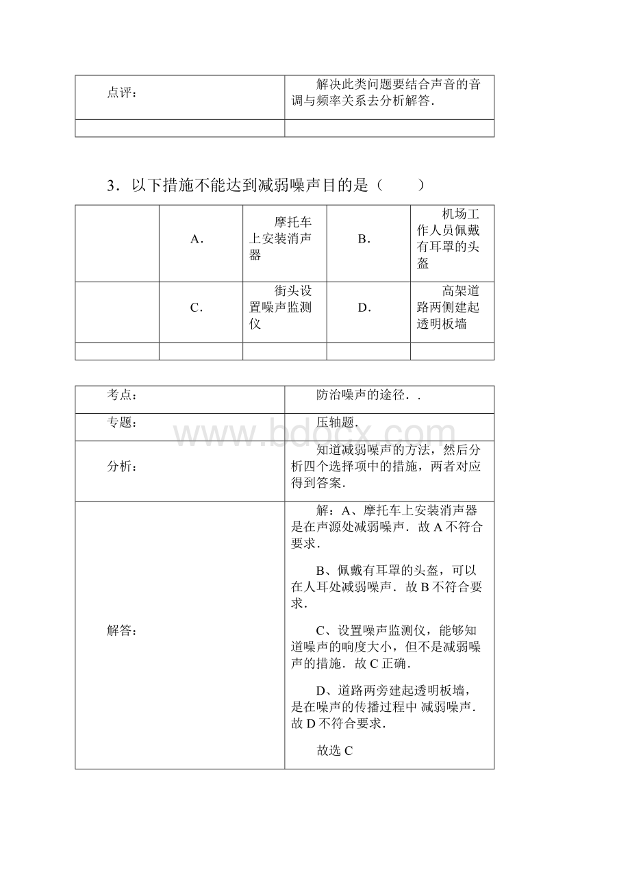 江苏省扬州市宝应县泾河中学学年八年级物理上学期第一次月考试题 苏科版.docx_第3页