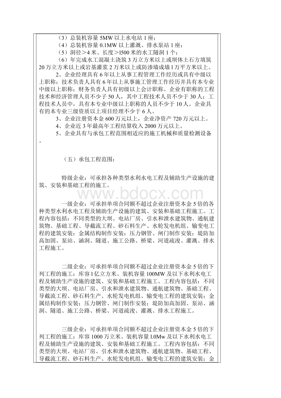 水利水电工程施工总承包和专业承包企业资质等级标准.docx_第3页