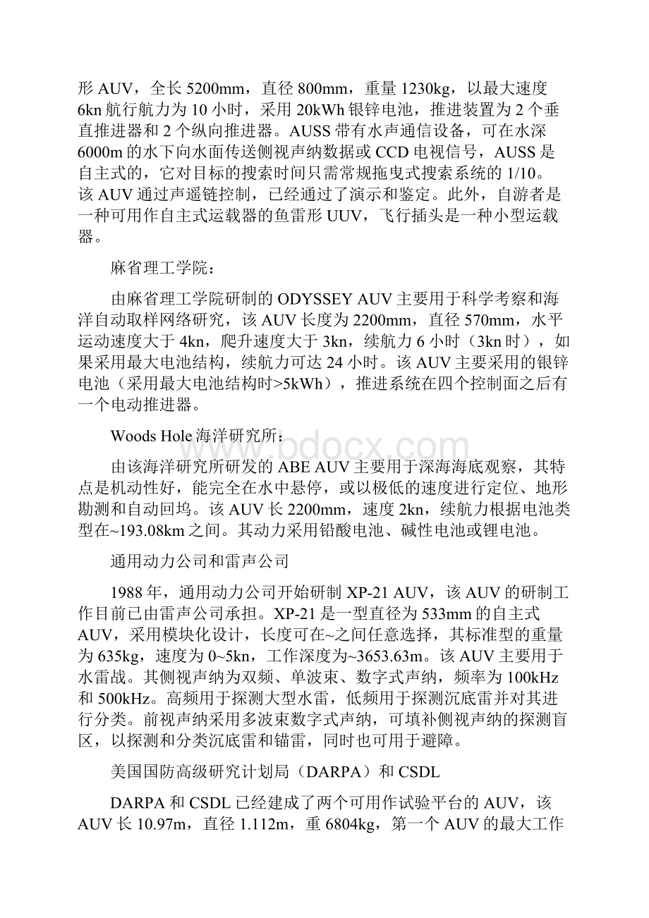 国外AUV研发现状综述.docx_第2页