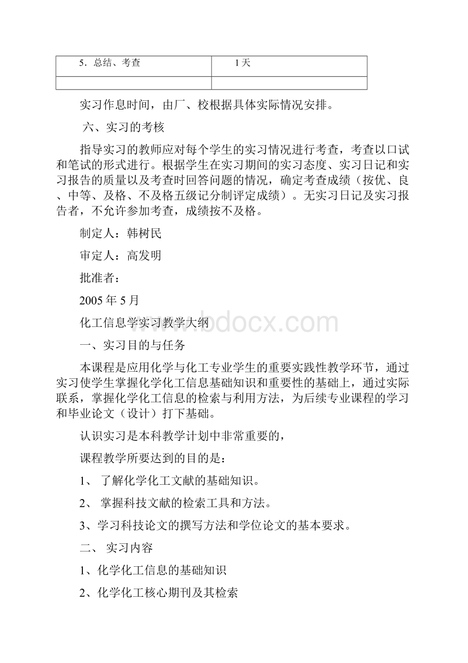 化学工程与工艺专业认识实习教学大纲.docx_第3页