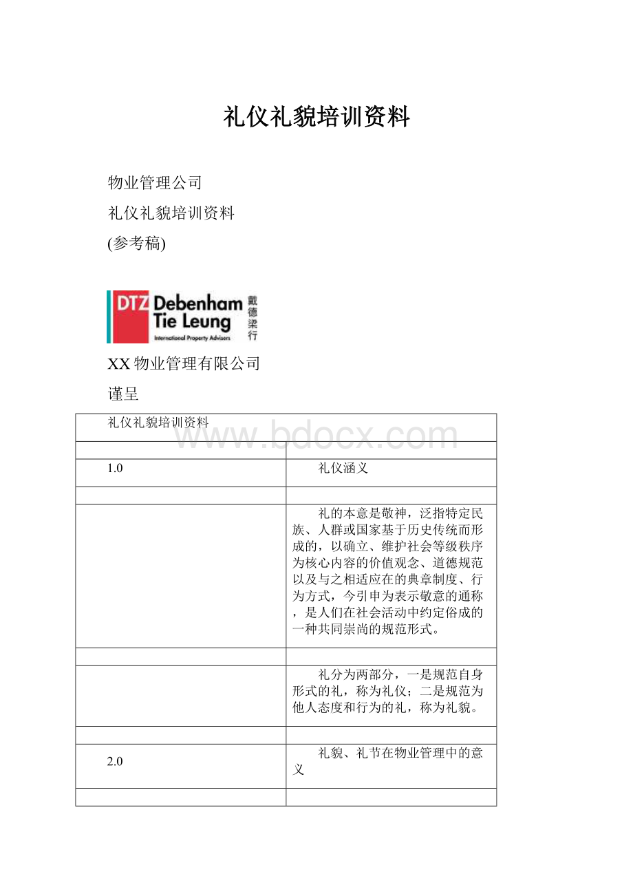 礼仪礼貌培训资料.docx_第1页